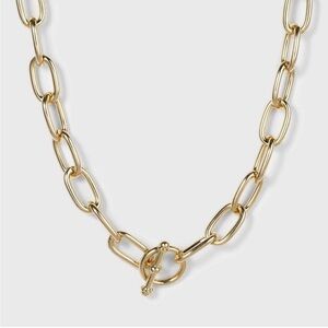 NEW!! BaubleBar Gold Link Toggle Necklace, PERFECT for summer 🏝️🌞